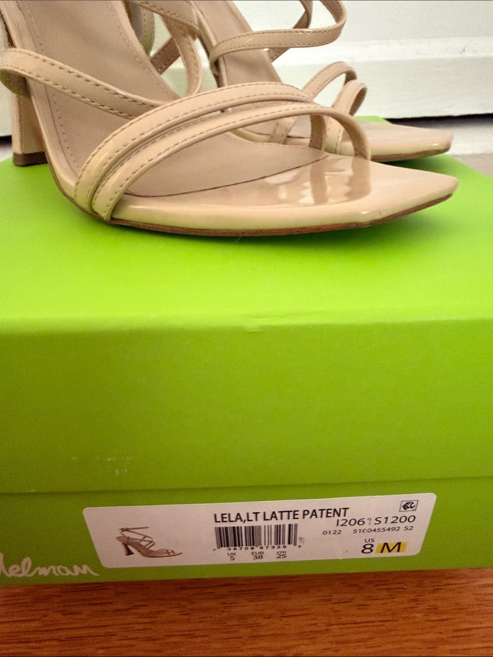 Sam Edelman Beige Strappy Mid Heel Sandals - Picture 2 of 6